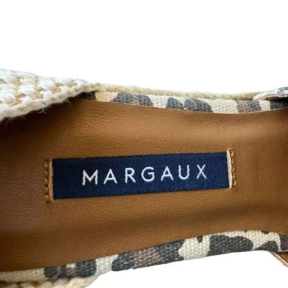 Margaux Espadrille Pique Animal Print Wedge Sandal Leopard Lace Up SZ 9 - Picture 8 of 15